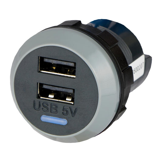 Alfatronix IP65 Powerverter Double USB Outlet - Rear Fit - 2 x 1.5A