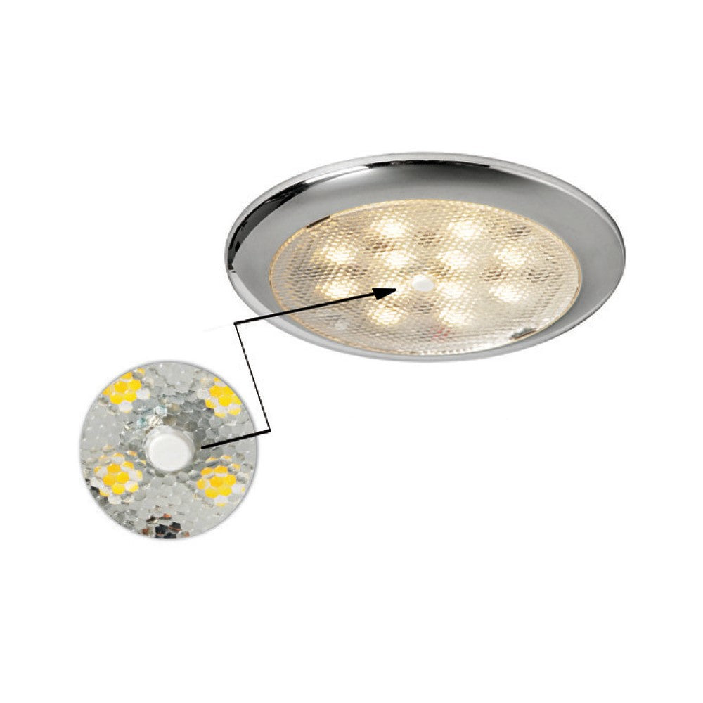 Osculati Procion IP65 White LED Ceiling Light with Switch - 86mm