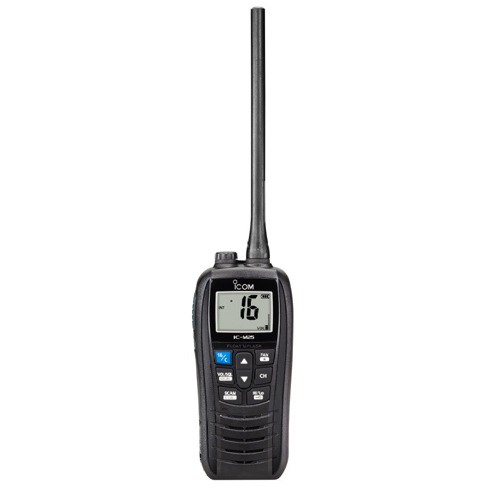 ICOM M25 Buoyant Marine VHF Transceiver Black