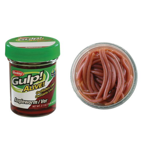 Berkley Gulp Alive Mini-Earthworms Brown Twin Pack