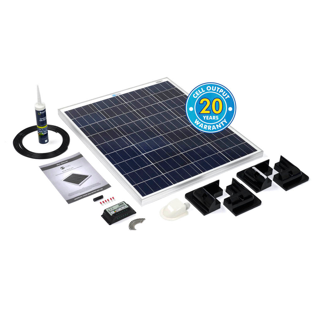 Solar Technology 80W Rigid Solar Panel & Corner Mounts Kit