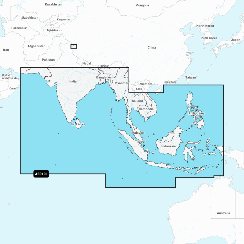 Garmin Navionics + Chart: AE010L - Indian Ocean & South China Sea