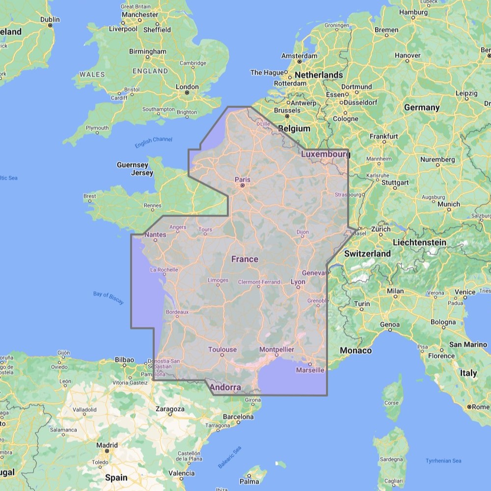 Furuno TimeZero Wide Area Chart: France Inland