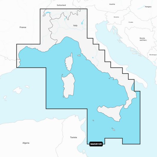 Navionics+ Regular Chart: EU012R - Mediterranean Sea Cen. & West