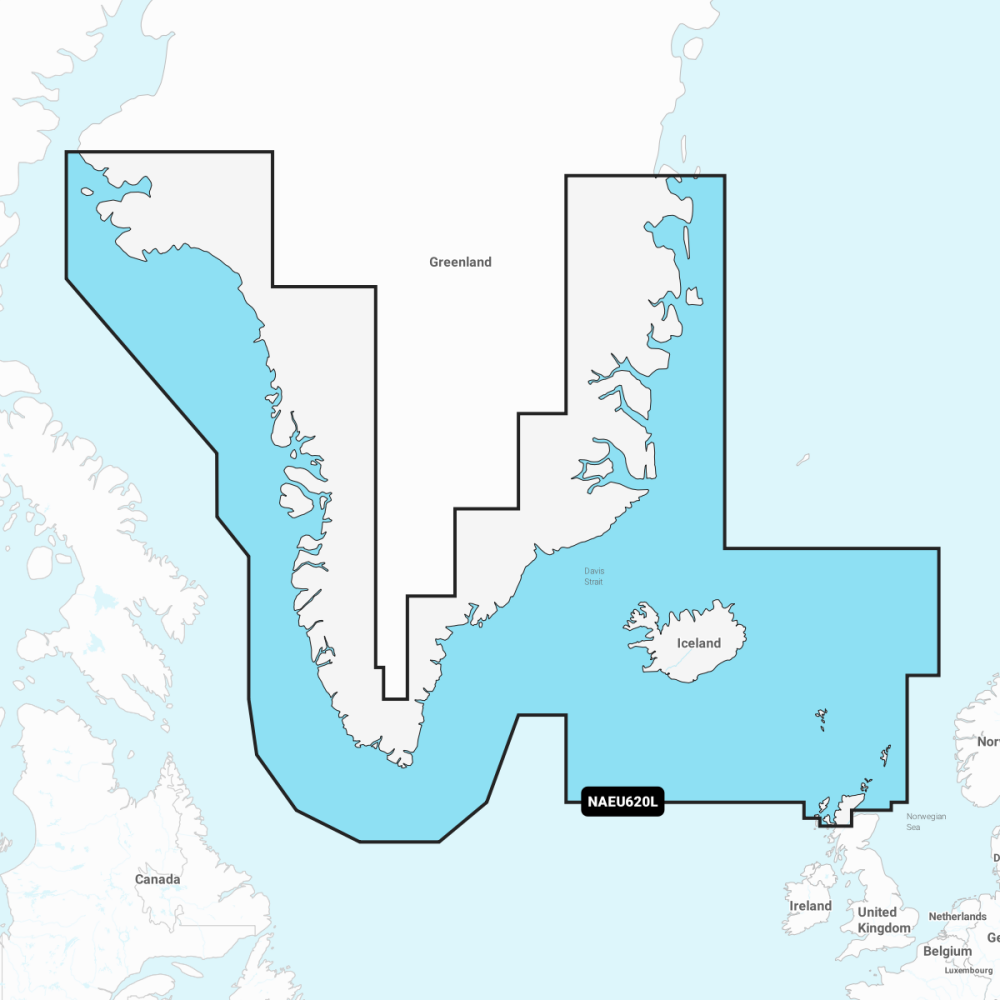 Navionics+ Large Chart: EU620L - Greenland & Iceland