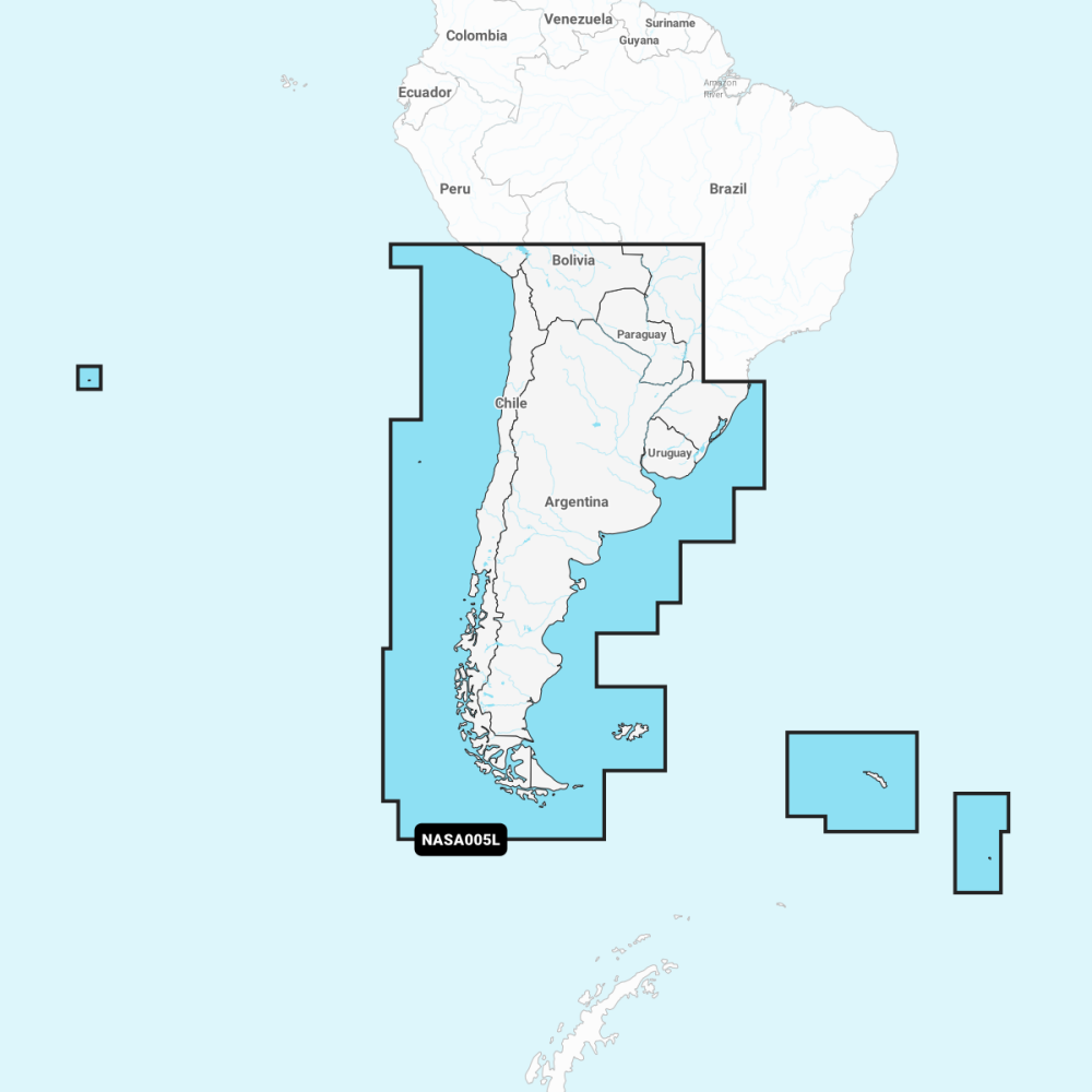 Navionics+ Large Chart: SA005L - Chile Argentina & Easter Isl.