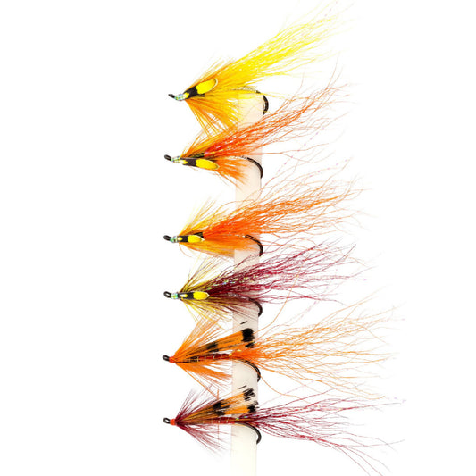 Snowbee Sea Trout Salmon & Surf Flies - SF304 Salmon Flame Singles