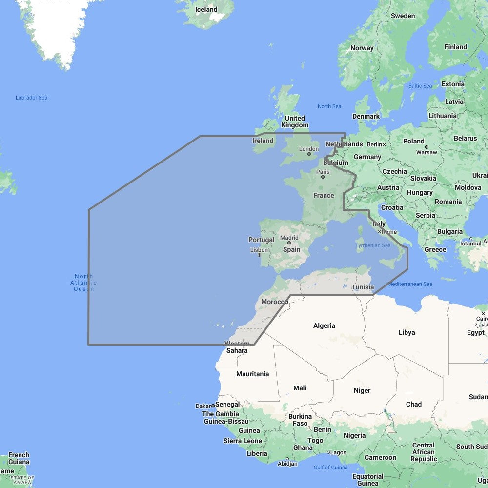 Furuno TimeZero Mega Wide Area Chart: W European Coasts & W Med