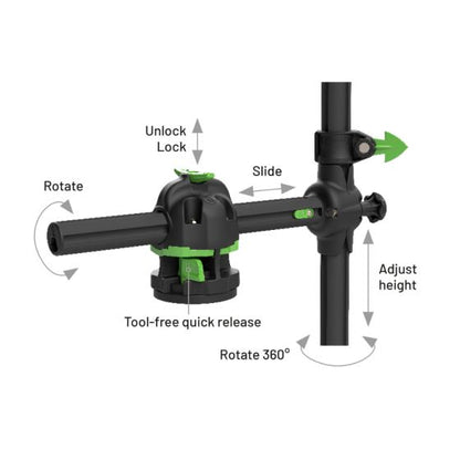 Railblaza HEXX Live Pole 30 - Live Sonar Transducer Mount