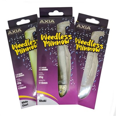 Axia Weedless Minnow | Khaki | 115mm | 25g